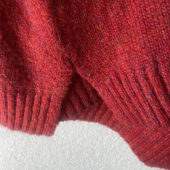 Alfred Dunner Red Cable Knit Sweater Womens L Pullover Soft Stretch Casual Layer - Picture 5 of 10